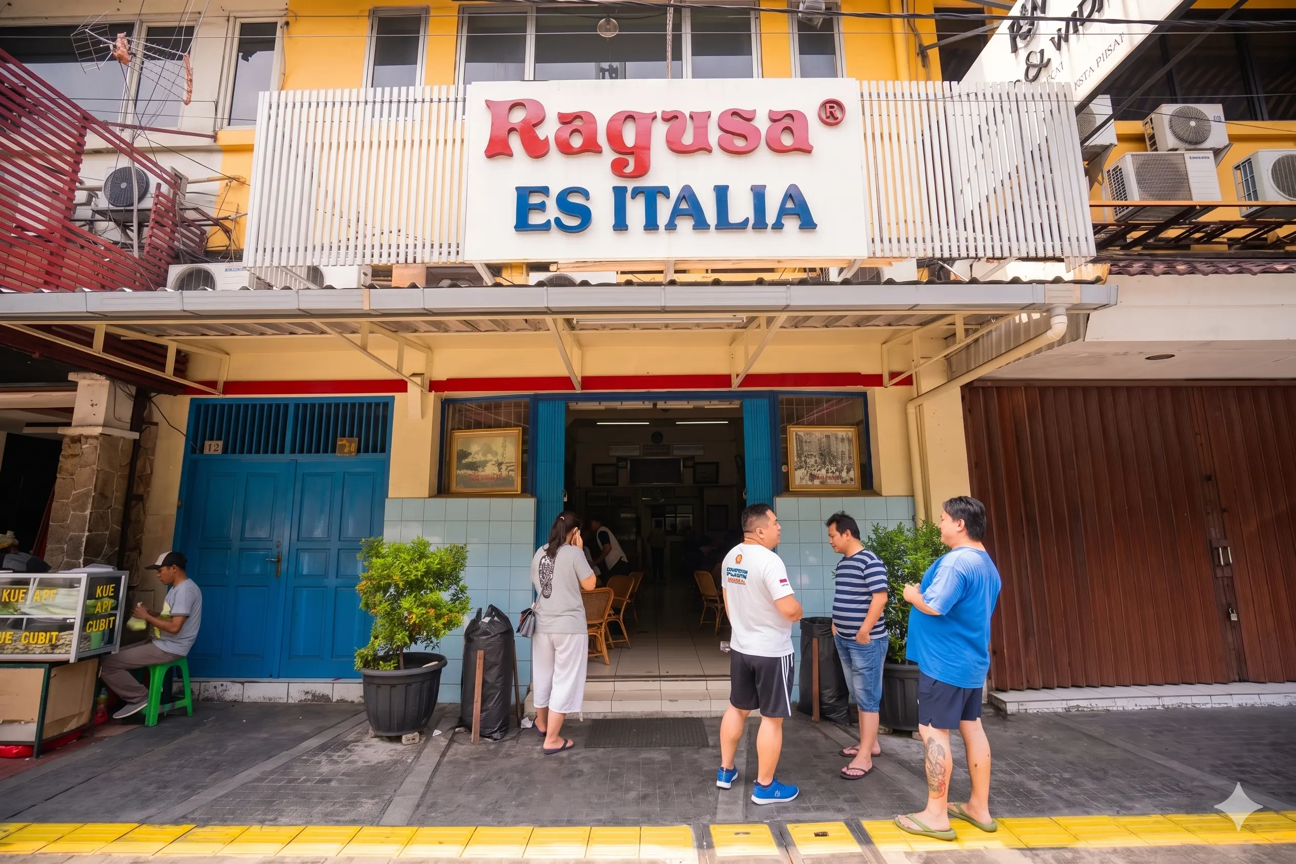 Es krim parlor klasik bergaya Italia