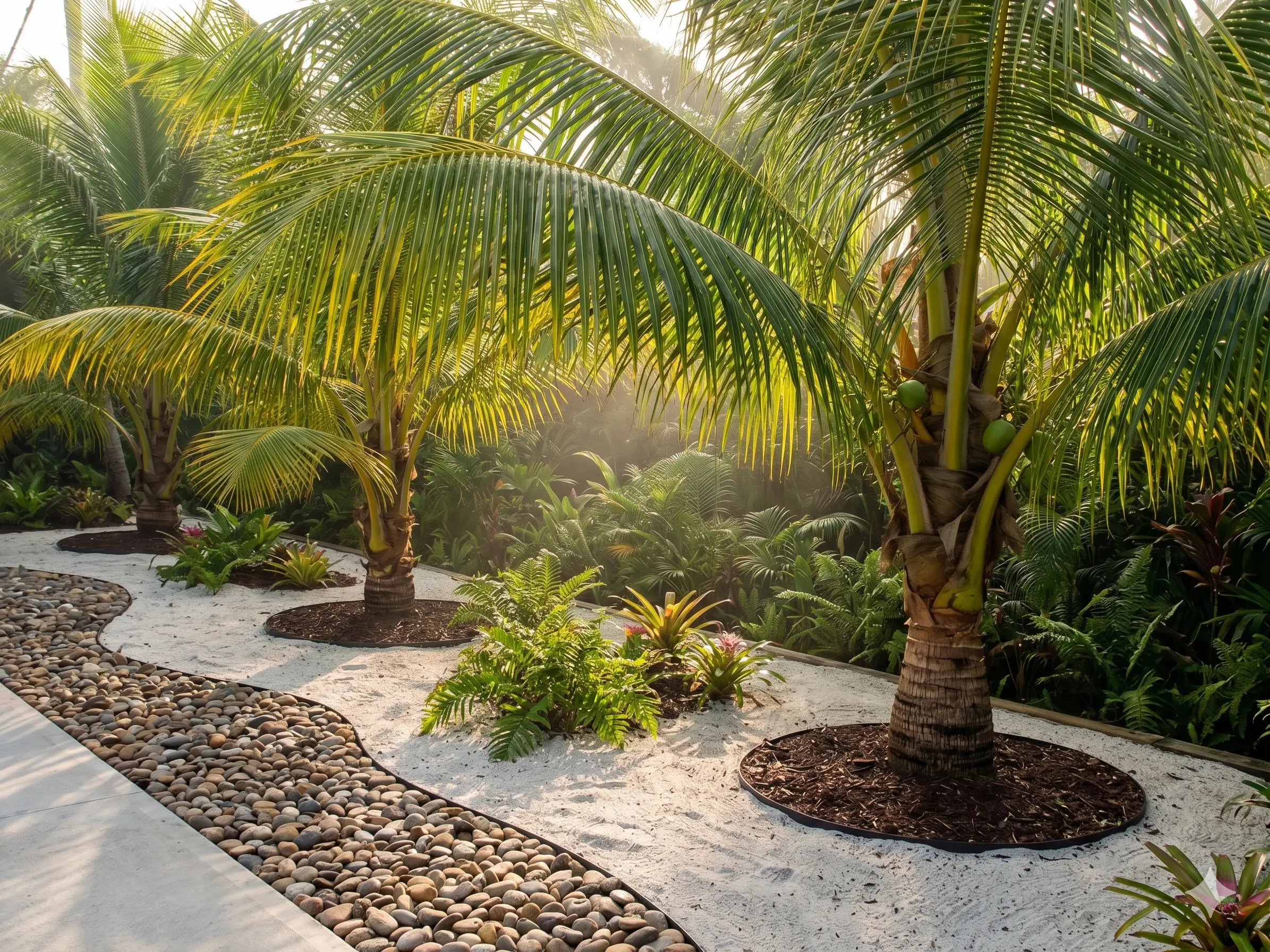 Pohon kelapa di pesisir — latar kawasan Kelapa Gading Jakarta